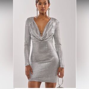 Akira Silver Rhinestone Dress